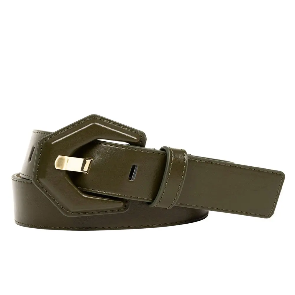 

Women`s Hexagon Covered Buckle Beltdesigner clothes women luxury