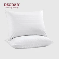deodar natural goose down and feather bed pillows for sleeping 100 cotton cover comfortable bed pillow with pillowcase 5171cm