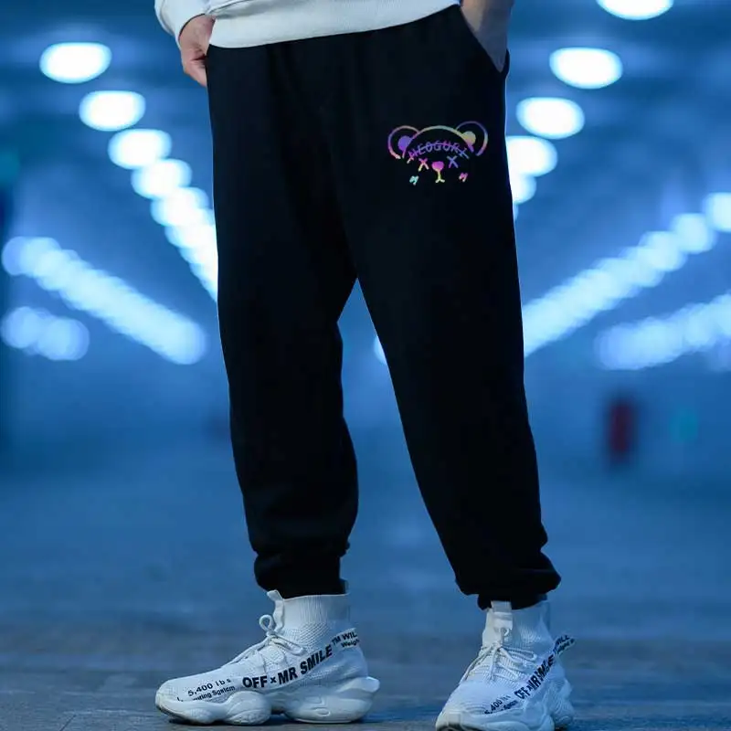 

Rainbow Sweatpants Casual Loose Smile Bear Pants Harajuku Streetwear Joggers Long Trousers Sport Train Pants Plus Size Wholesale