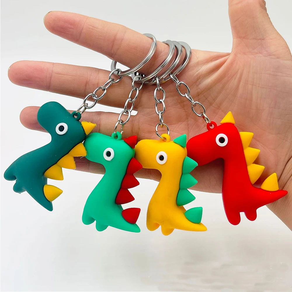 

5Pcs cute Dinosaur KeyChains Accessories Jungle Animals Dinosaur KeyRing Pendant kids dinosaur birthday party decoration favors