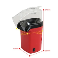 automatic kitchen portable fast popcorn maker 220v electric hot air mini popcorn popper maker machine with top cover