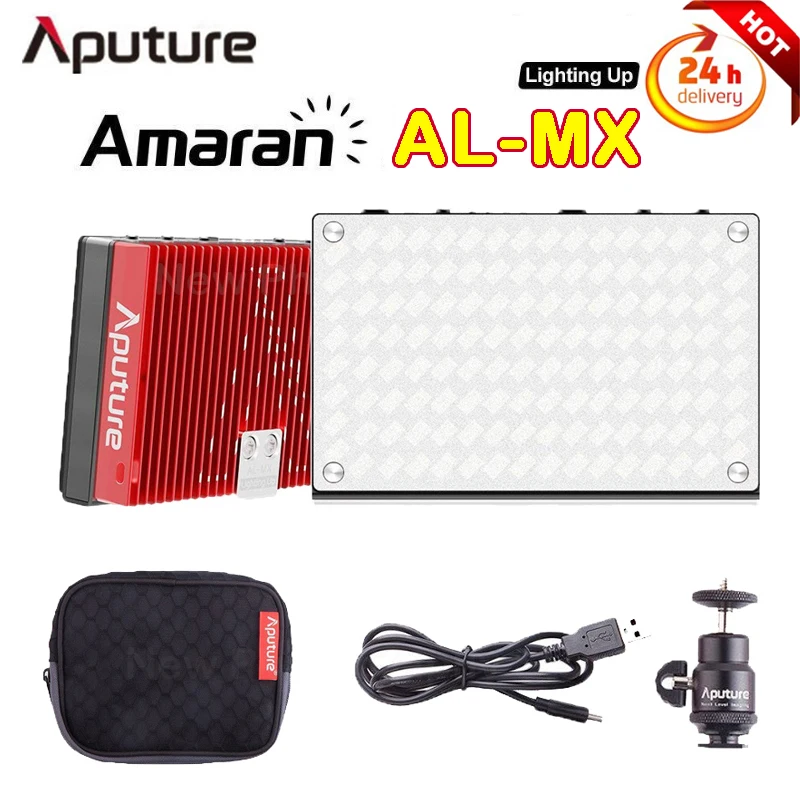 Aputure Amaran AL-MX LED Video Light On-Camera Bi-Color 2800-6500K Pocket-Sized Portable Fill Light for Photography Lighting enlarge