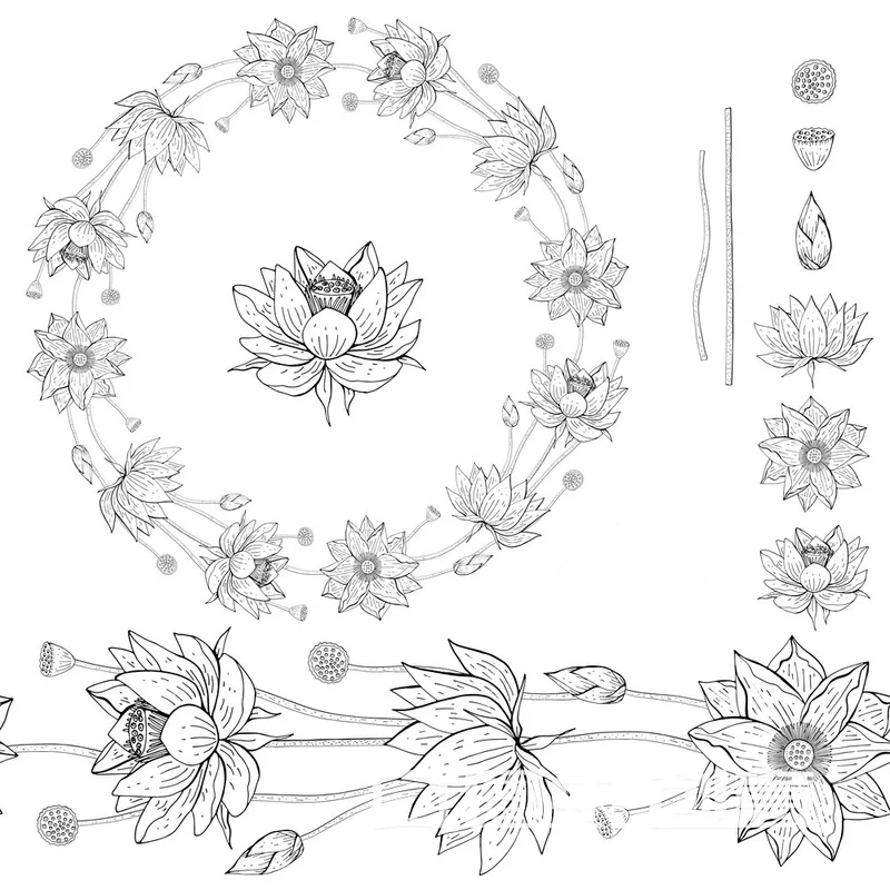 

Water Lily Background Transparent Clear Silicone Stamps/Seal DIY Scrapbooking/photo Album Decorative Clear Stamp Sheets 14*14cm