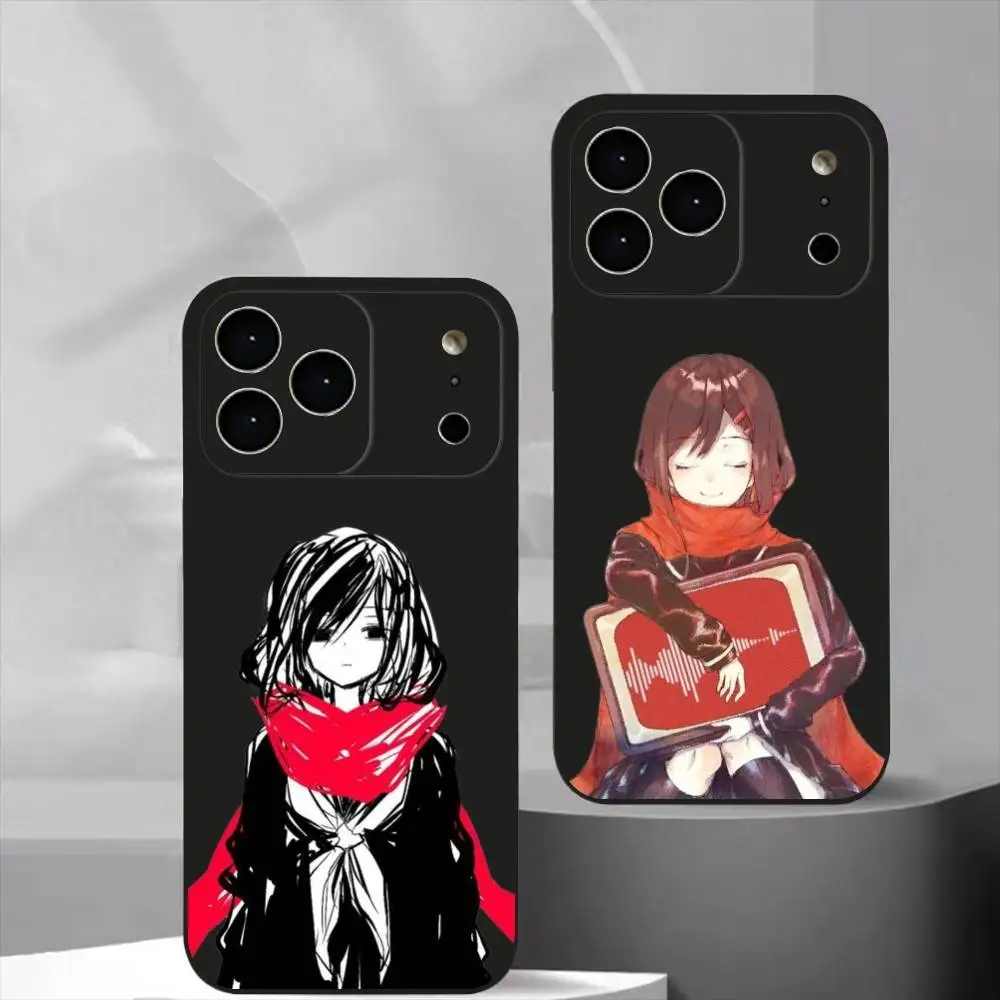 Фото Чехол для телефона Ayano Tateyama Kagerou Project1 для iPhone 17, 16, 15, 14, 13, 12, 11 Plus, Pro Max, черный силиконовый чехол №1