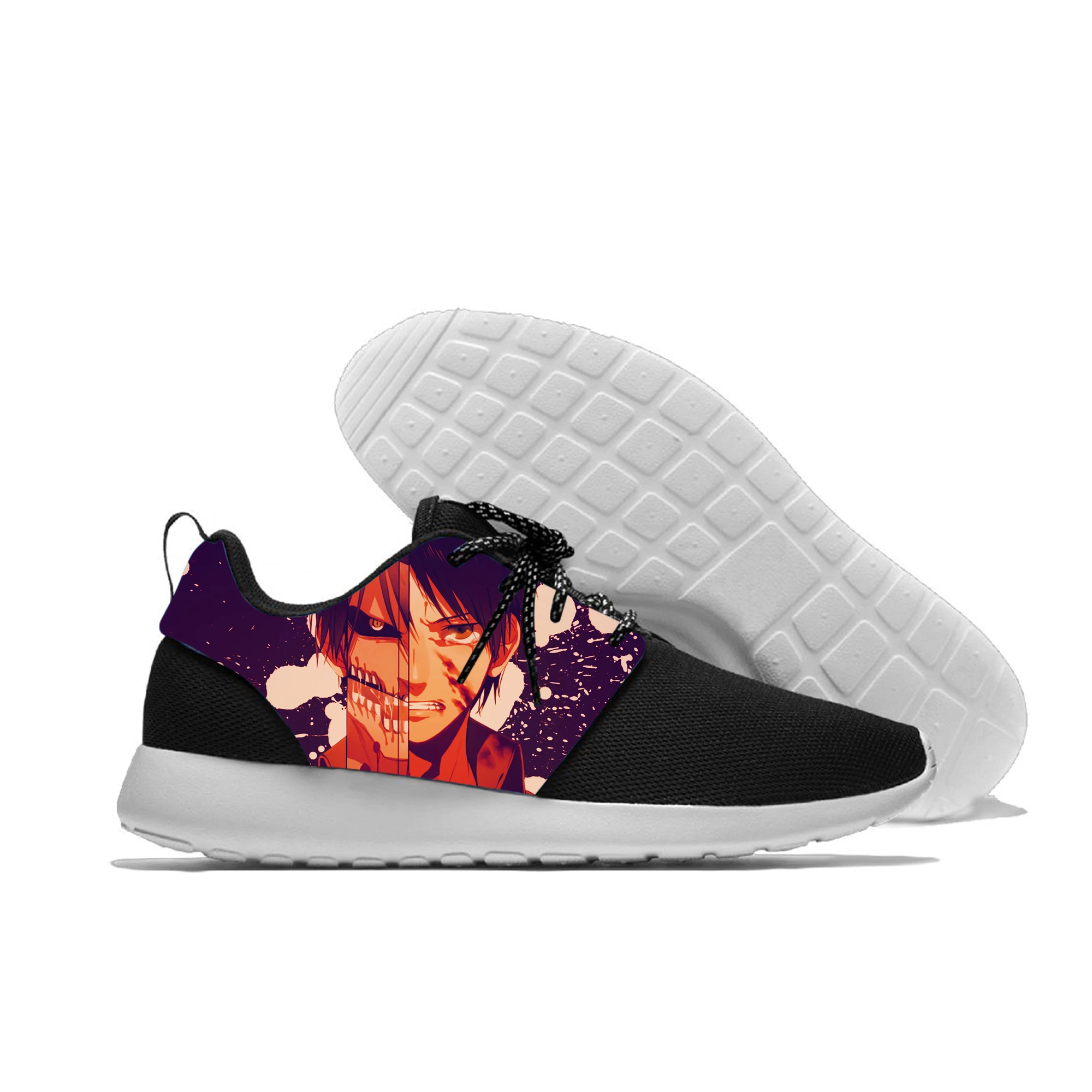 

Attack on Titan Big Size Sneakers Shoes for Men women Lightweight Breathable Running Walking Male Footwear Soft Sole Lace-up