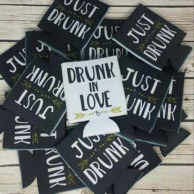 

Drunk in love Just Drunk can cooler Bachelorette hen Party bridal shower bride to be Wedding Engagement table decoration gift