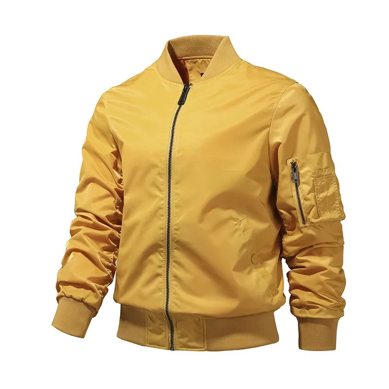 

2022 Bomber Jacket Men Military Jackets Coat Solid Color Size S-5XL Motorcycle riding clothes Thick Aviator Jackets