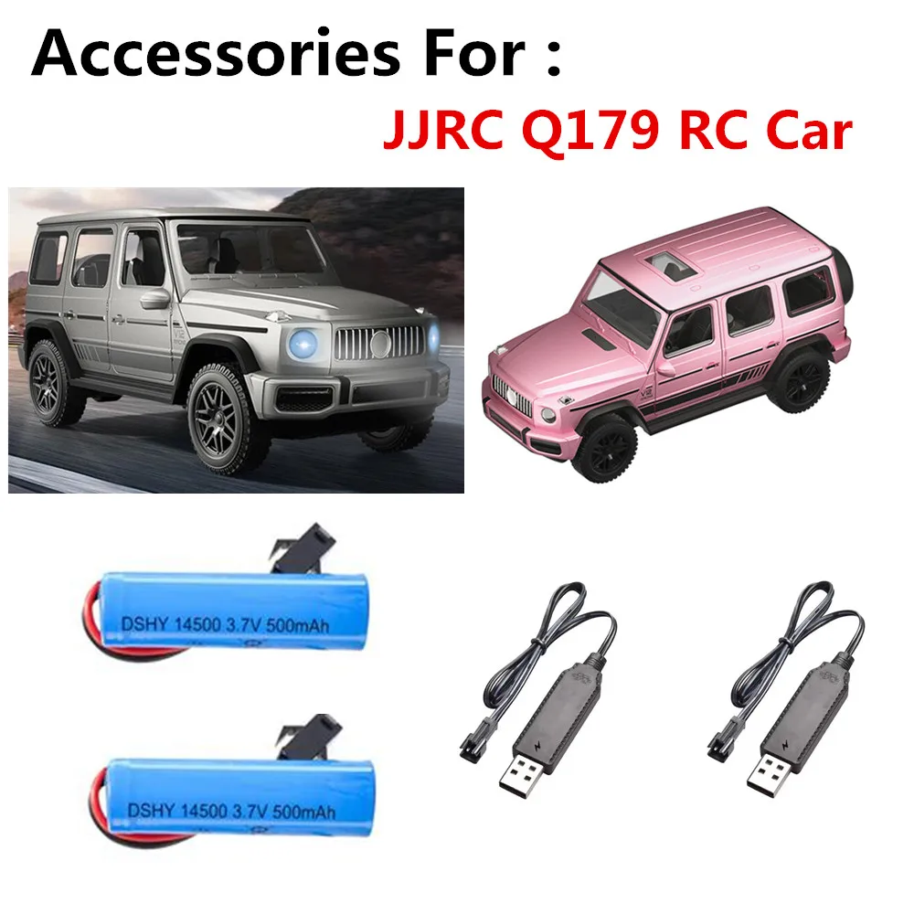 Фото Аксессуары для радиоуправляемых автомобилей JJRC Q179, батарея 3,7 в, 500 мАч, фоторазъем/USB-кабель для зарядки/подходит для: радиоуправляемого автомобиля Q179 №1