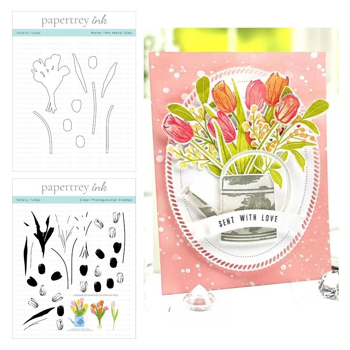 

2022 Summer Totally Tulips Floral Cutting Dies and Stamps Diy Scrapbooking Greeting Cards Notebook Paper Decor Embossing Molds