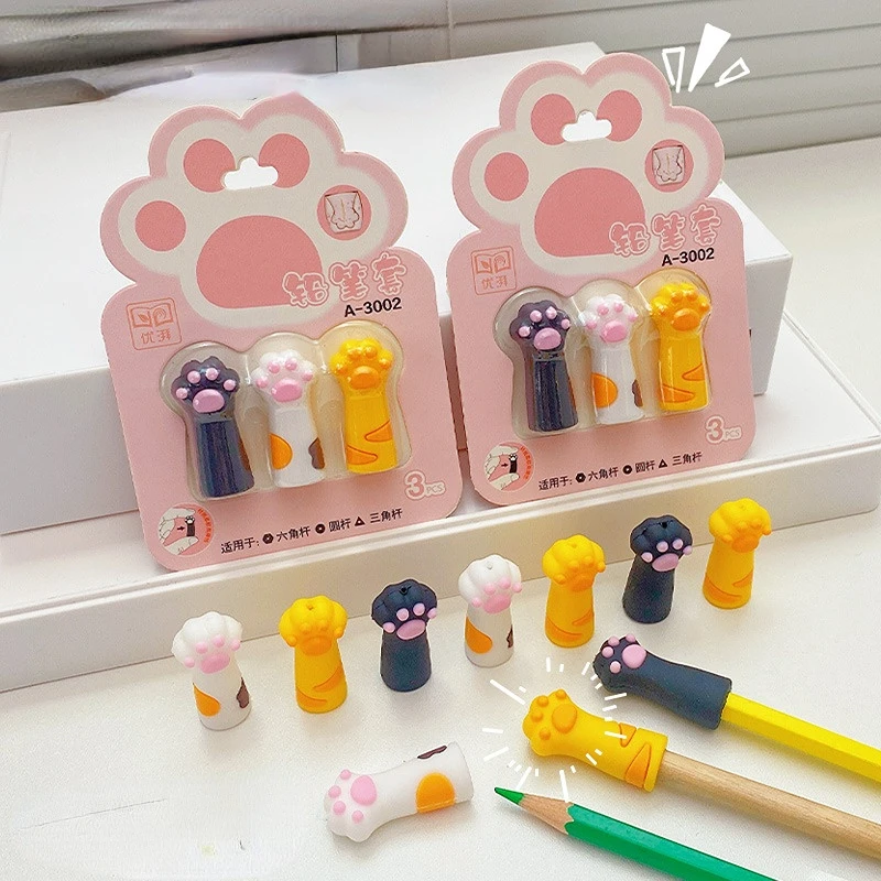 Cap Set Silicone Touch Pen Cover For Multiple Shapes Stationery School Student Office Supplies Kid Gift