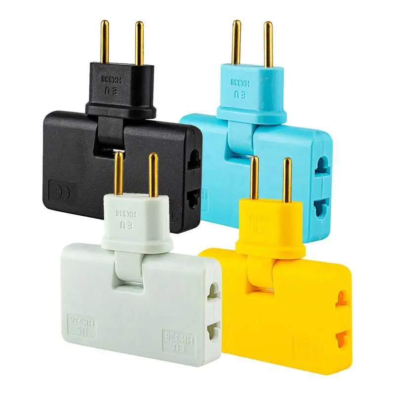 

3 In 1 Rotatable Extension Plug EU Converter Mini Slim Wireless Outlet Adapter Household Light Convenient