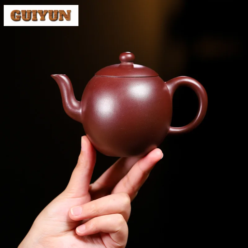Классические чайники из исинской фиолетовой глины 210 мл красивый горшок ручной