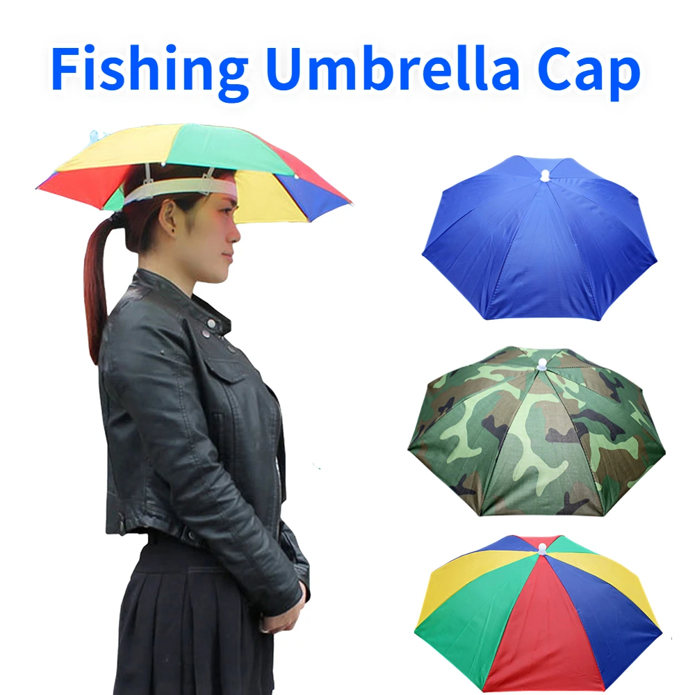 Шапка зонтик головной убор Зонтик Рыболовная Кепка верхняя двойная складная для