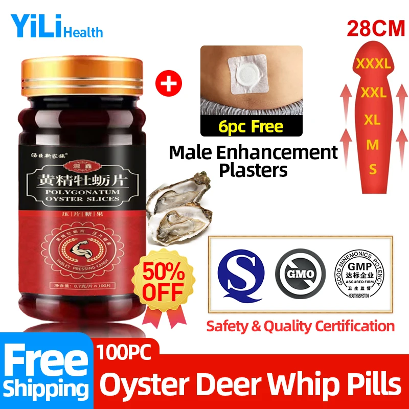 

Maca Oyster Deer Whip Pills Erection Enhancer Stamina Potency Energy Booster For Men Penis Enlargement Male Enhancement 60Pc