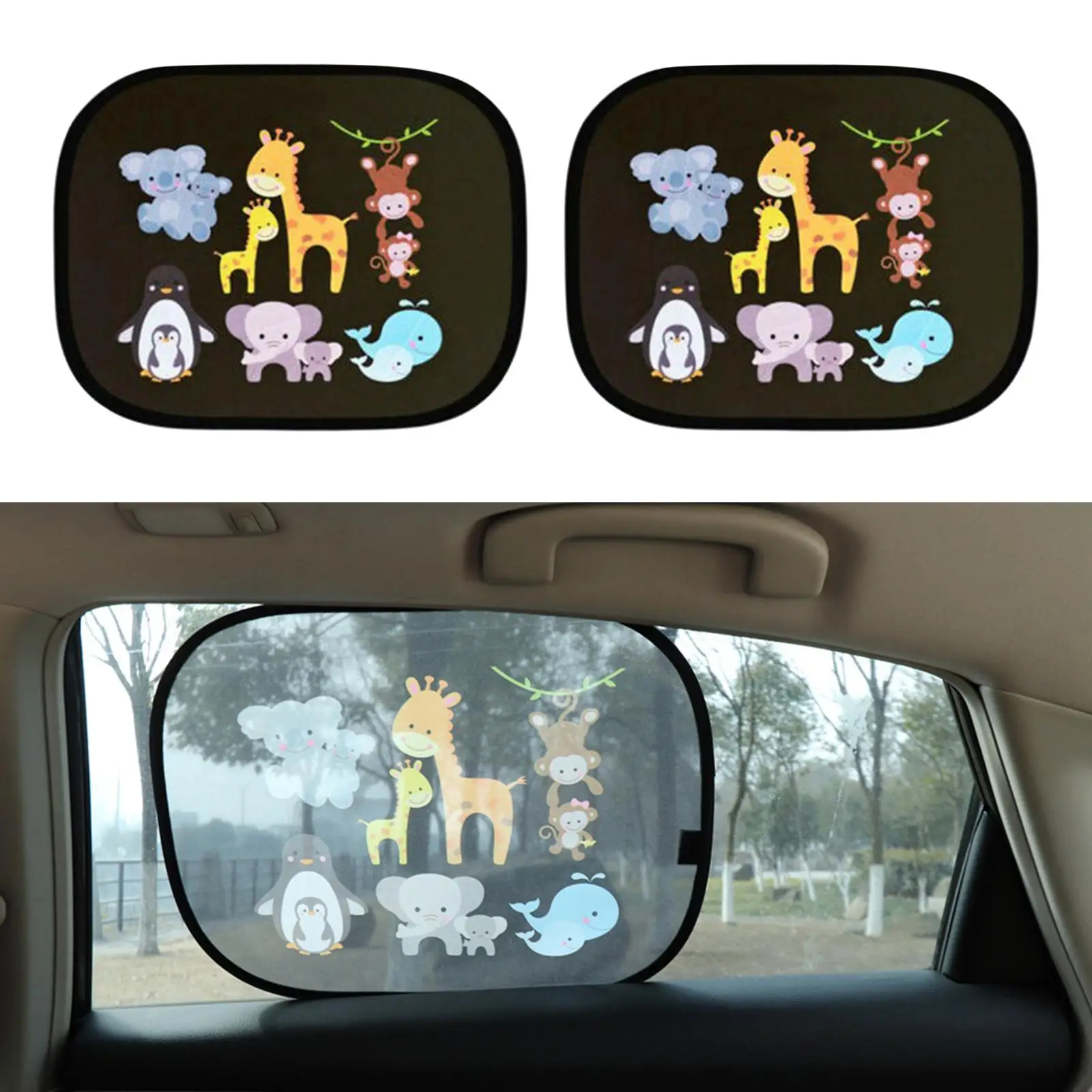 

2x Vehicle Car Rear Sun Shade for Baby Self Adhesive for Blocking