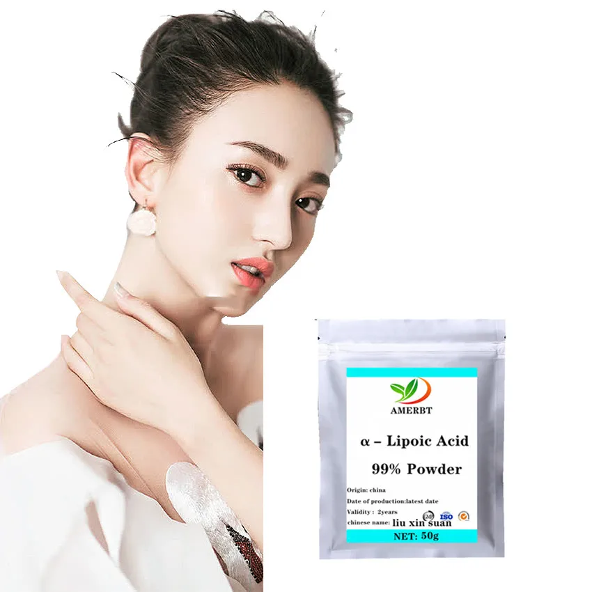 

High Quality 99% Alpha Lipoic Acid Powder α- Lipoic Acid Powder Antioxidant Anti-aging CosmeticWhitening Skin CAS 1077-28-7