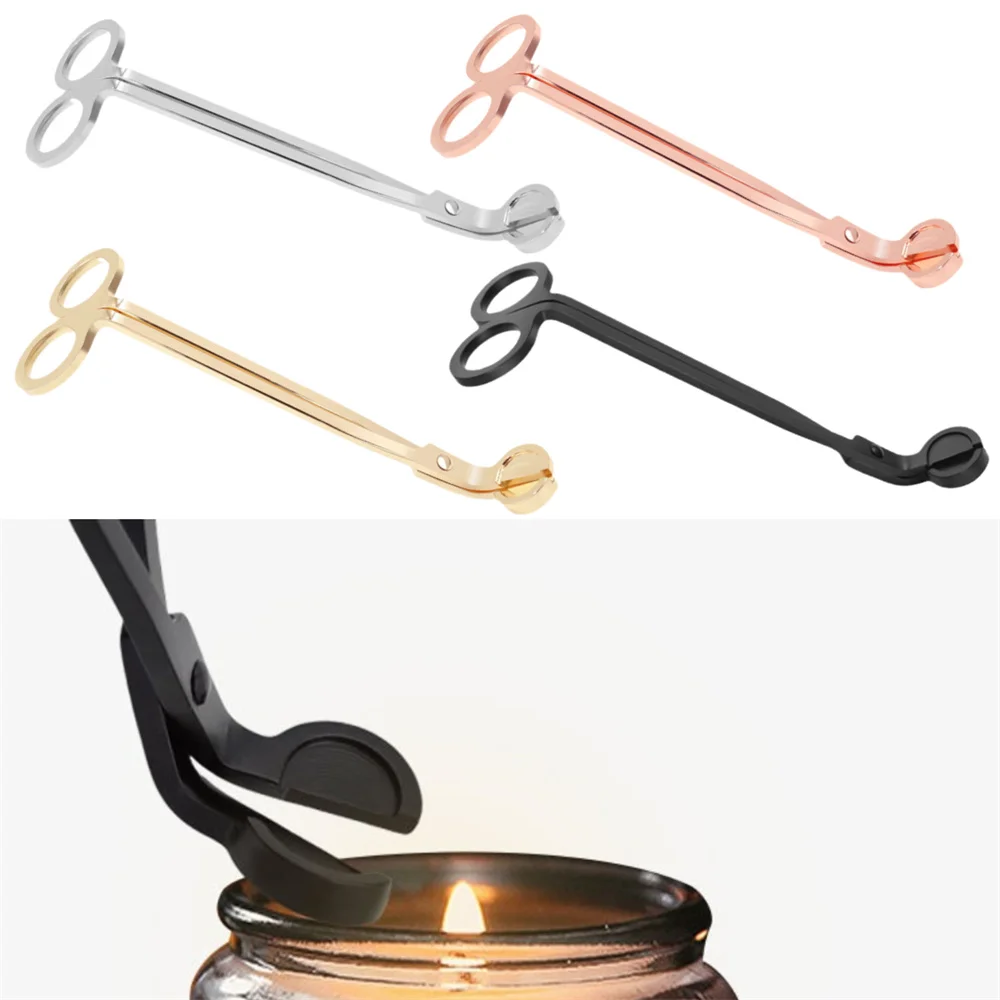 1PC Candle Wick Trimmer Hook Stainless Steel Candle Scissors Trim Wick Cutter Snuffer Round Head Candle Core Shears Tools 2023