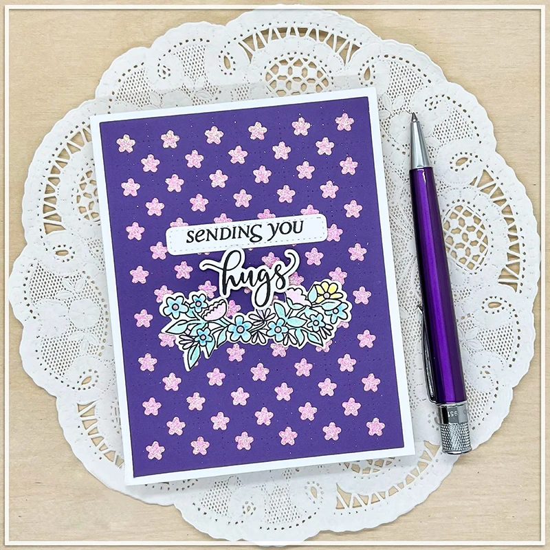 Воздушный шар тонкий цветок фон сборка букета вырубные штампы прозрачный штамп