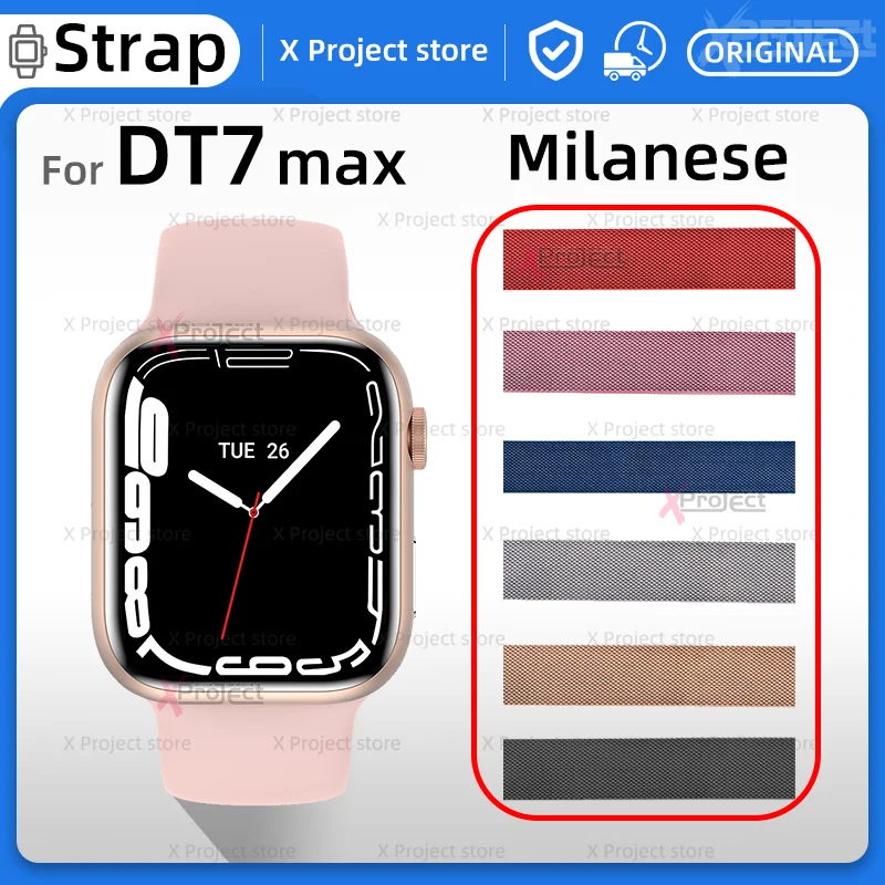 

Milanese Watch Strap for DT7 MAX Smart Watch Stainless Steel Women Men Series 7 DT7MAX Smartwatch Bracelet Band Strap pk DT7 PRO