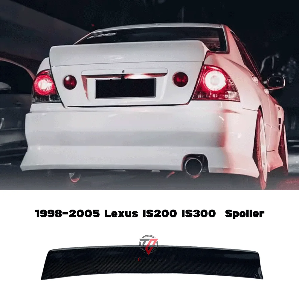 Фото Для 1998, 1999, 2000, 2001, 2002, Lexus IS200 Altezza Modif/38, глянцевый черный, задний спойлер из настоящего углеродного волокна, крышка багажника GT TRD Style №1