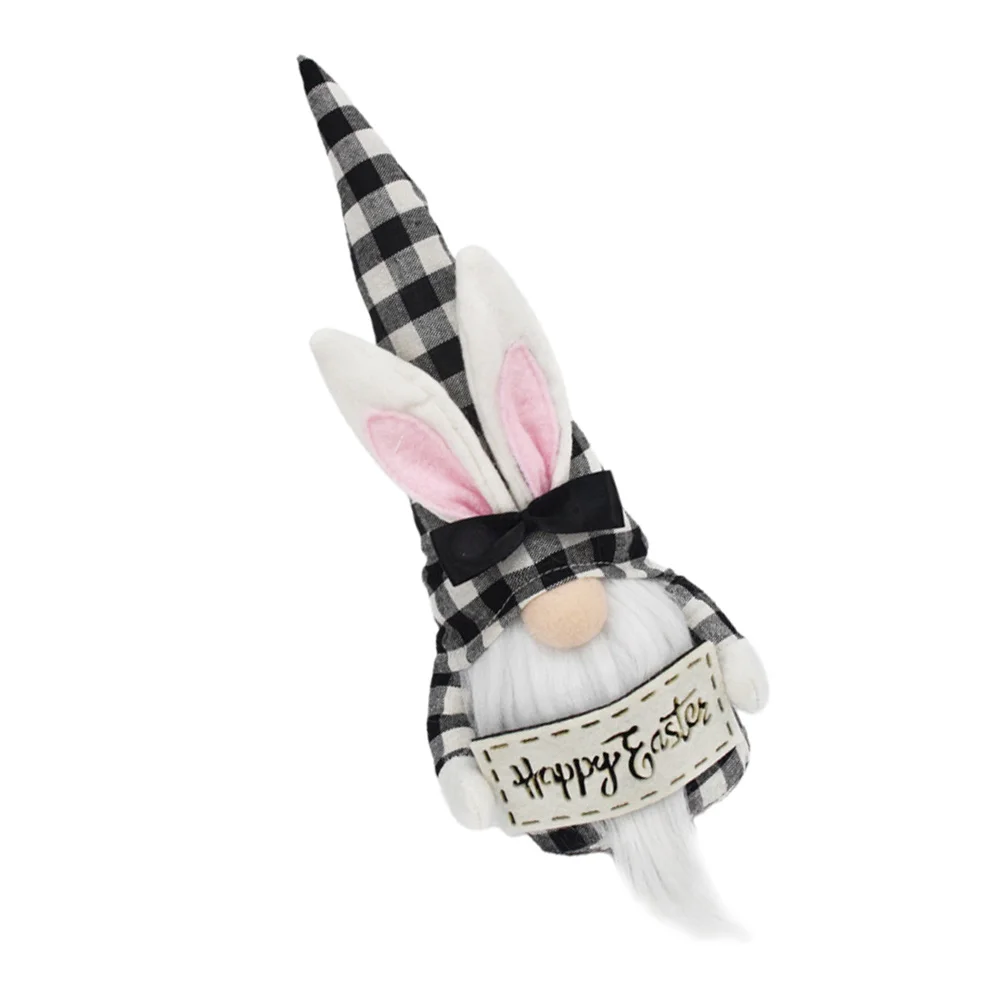 

1pc Adorable Rabbit Ear Faceless Decoration Doll Gnome for Home Desktop Party