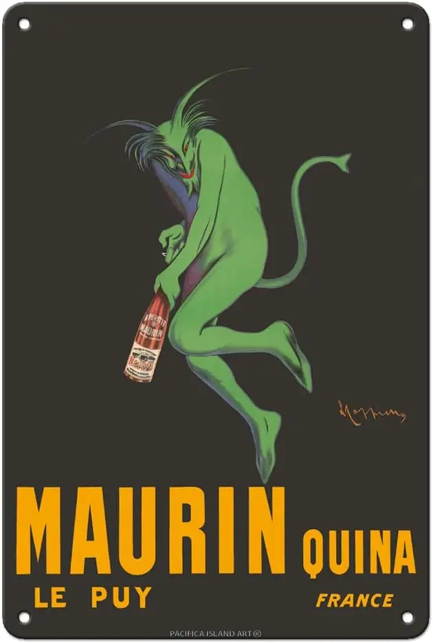 fc slnd rt Murn Qun - Qunn penciaf Green Devl Le Puy Frnce Vntge dvertsng Плакат от Leonetto Cppello c.1906-8 x 12 nch