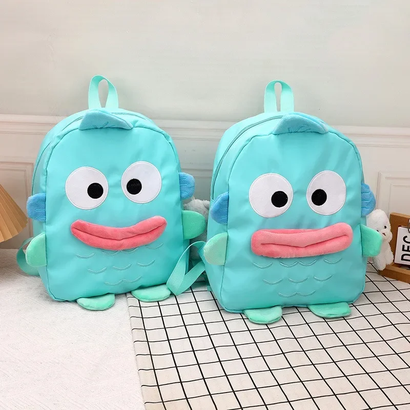 Sanrio рюкзаки аниме Hangyodon рюкзак женский мультфильм трехмерный большой рот отдых