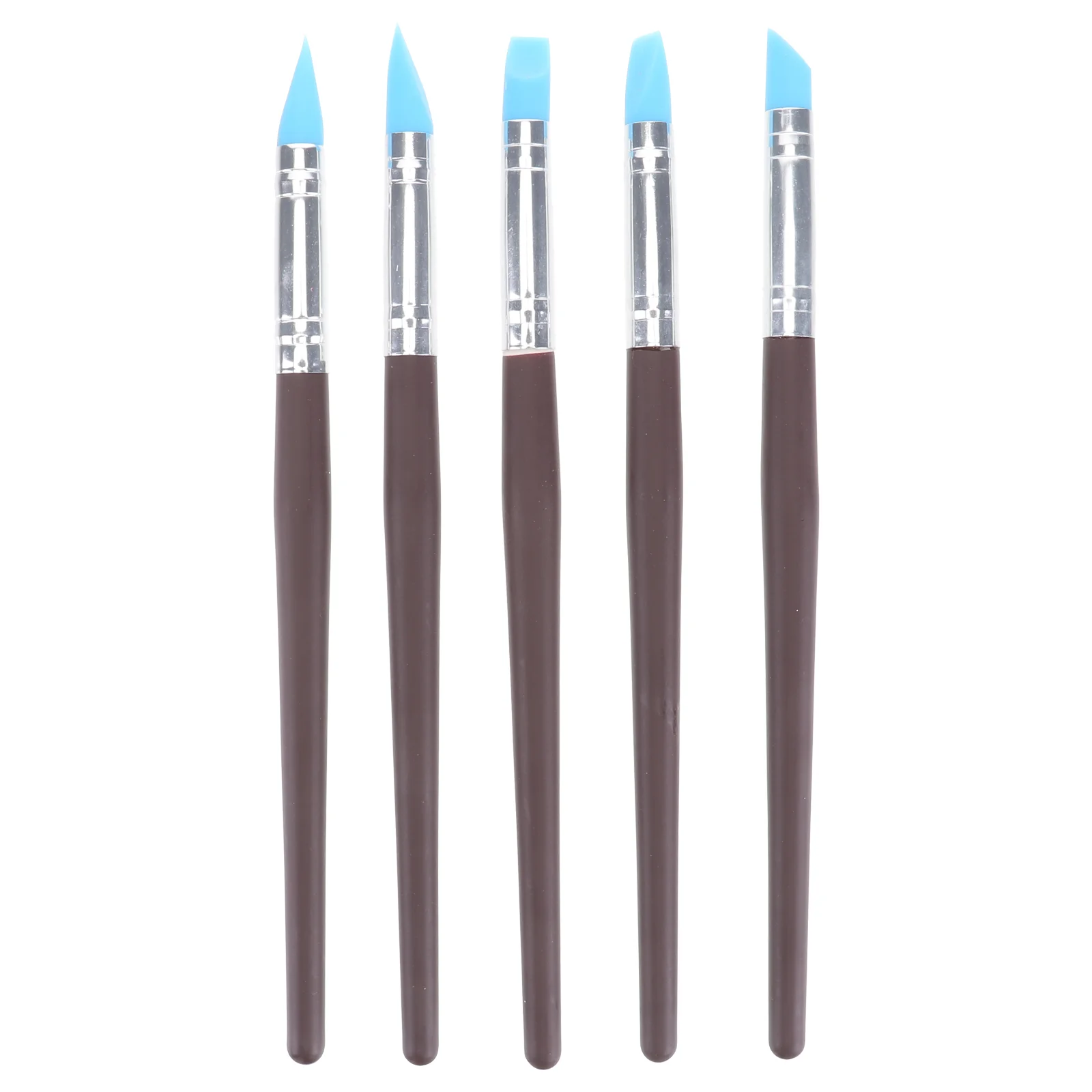 

5pcs Clay Sculpting Tool Rubber Tip Clay Shaping Carving Brushes Wipe Out Tools Silicone Pottery Clay Pen Modeling Brushes for