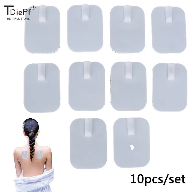 

10pcs Non-woven Adhesive Gel Electro Paste Stick 4 X 6 cm Pins Tens Electrode Pads Electric Body Therapy Massager Machine