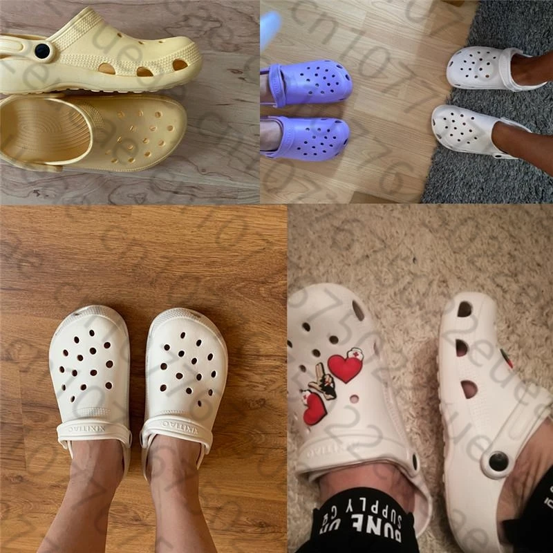 Сандалии женские на плоской подошве пляжные тапочки с перфорацией Нескользящие