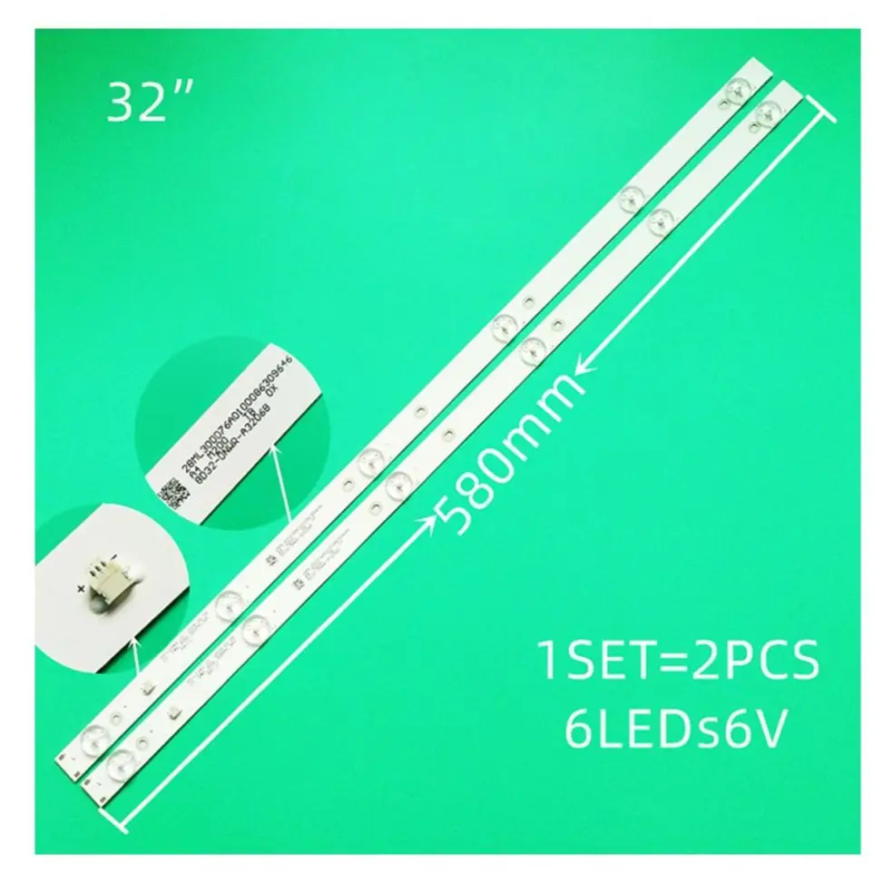 

TV LED Strip Light for Polar P32L31T2SC 32L TV 2002 PC32LH11T2C 32" LED TV Panels MS-L1343 V2 Strip Line JL.D32061330-081AS-M