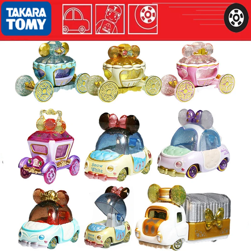 

Takara Tomy Anime Figure Alloy Car Model Toys Kawaii Tomica Disney Series Gem Road Car Alloy Model Long Disney Accessories Toys