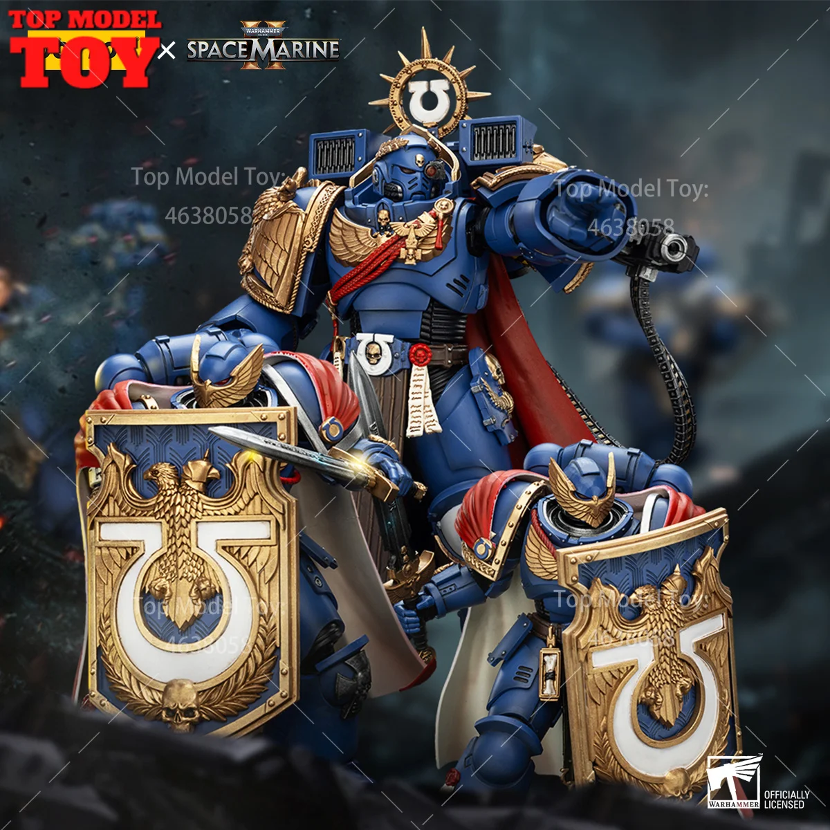 Фото Фигурки JOYTOY Warhammer 40K 1/18: Ультрамаринов, Марнус Калгар, Когтистые Волки, коллекционные модели аниме-фигурок, игрушки №4