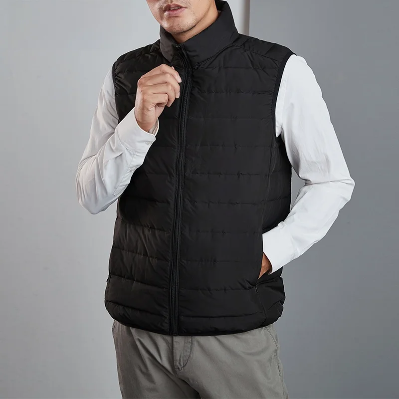 Yalu новый легкий пуховик мужской жилет бесшовный с воротником-стойкой теплая
