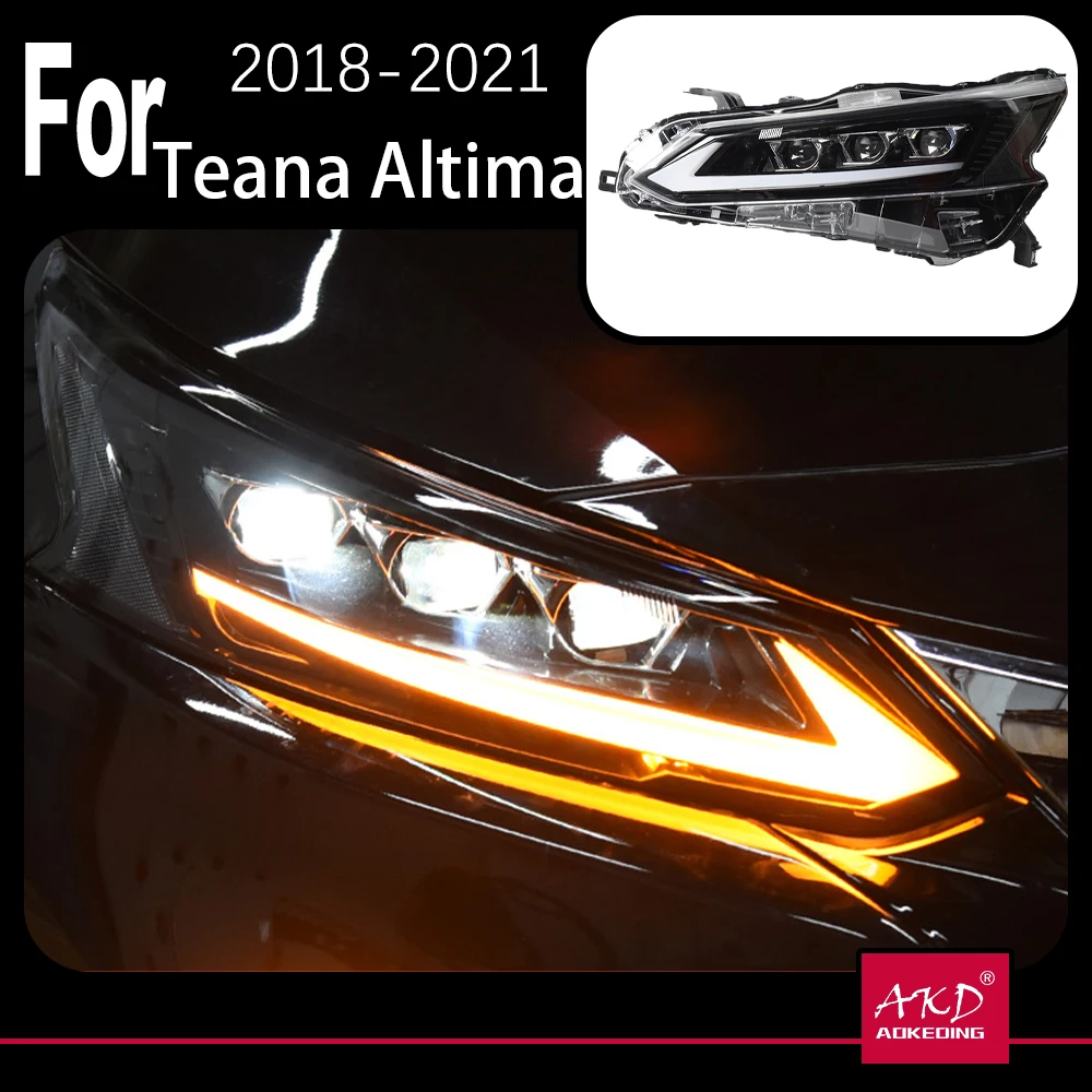 

AKD Car Modle Head Lamp for Nissan Teana Headlights 2018-2021 Altima LED Headlight Dynamic Signal Animation DRL Accessories