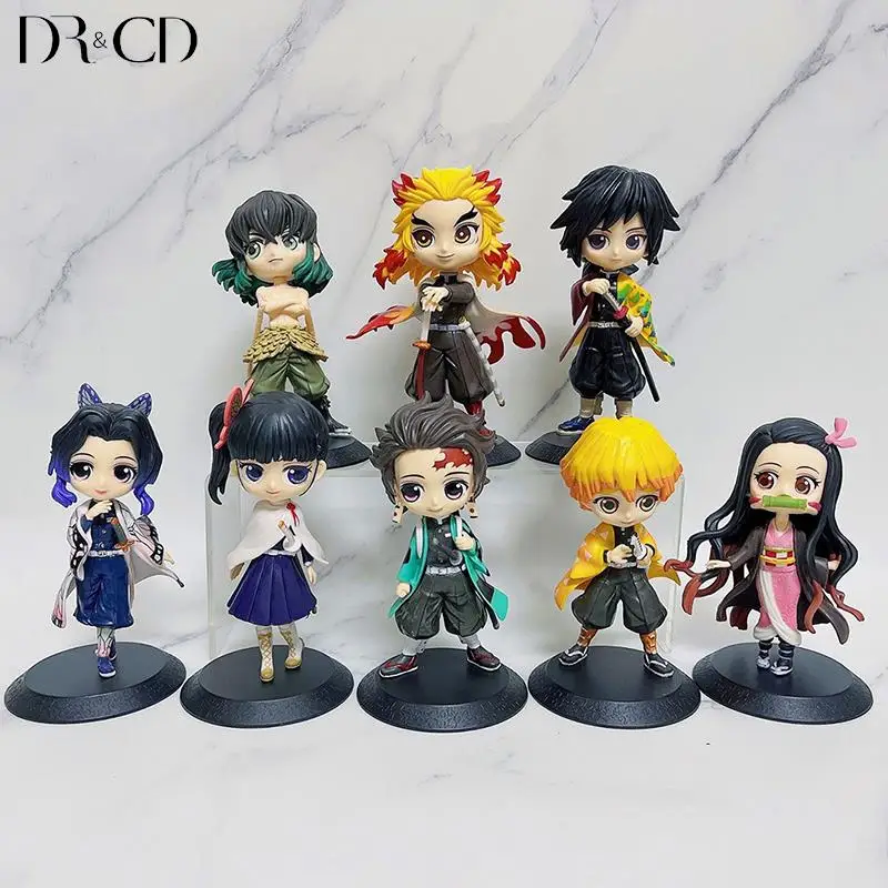 

Фигурка аниме «рассекающий демонов», 15 см, ПВХ, Rengoku Kyoujurou Kochou Shinobu, модель Kimetsu No Yaiba, коллекционные фигурки, детские игрушки