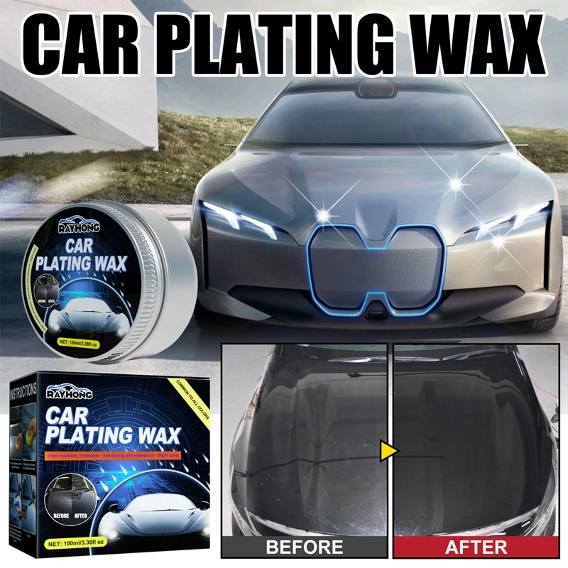 

100ml Car Polish Crystal Plated Hard Glossy Wax Layer Covering Scratch Repair Solid Wax Surface Coating Formula Waterproof Film