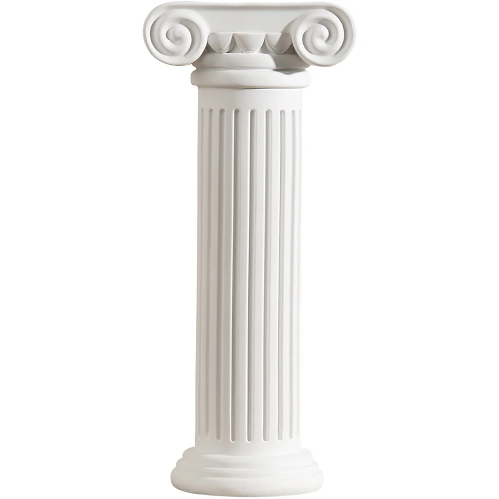 

Stand Roman Column Vase Pillars Weddings Columns Flower Arrangement Decorative Centerpiece White Resin Bride Pot clay