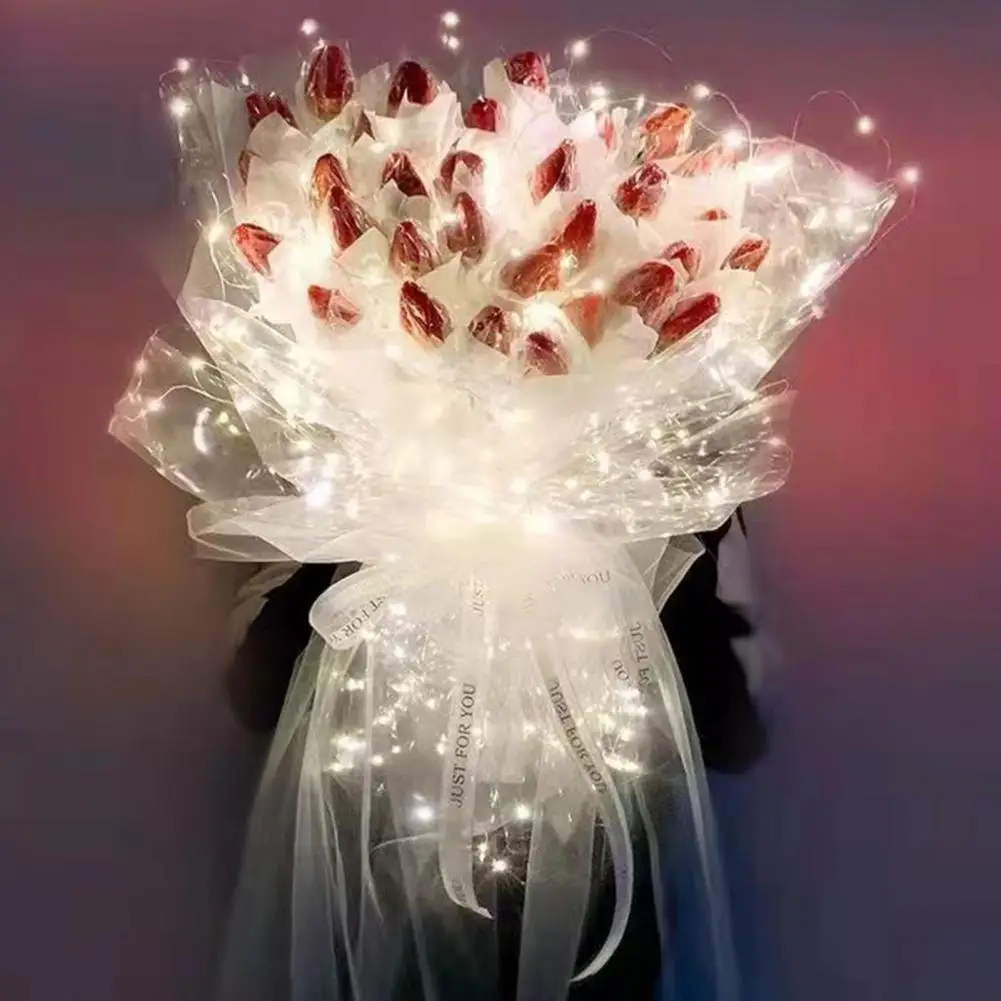 

Регулируемая упаковочная бумага с 3 режимами, водонепроницаемая Цветочная упаковочная бумага со светодиодсветильник кой, многоразовая ром...