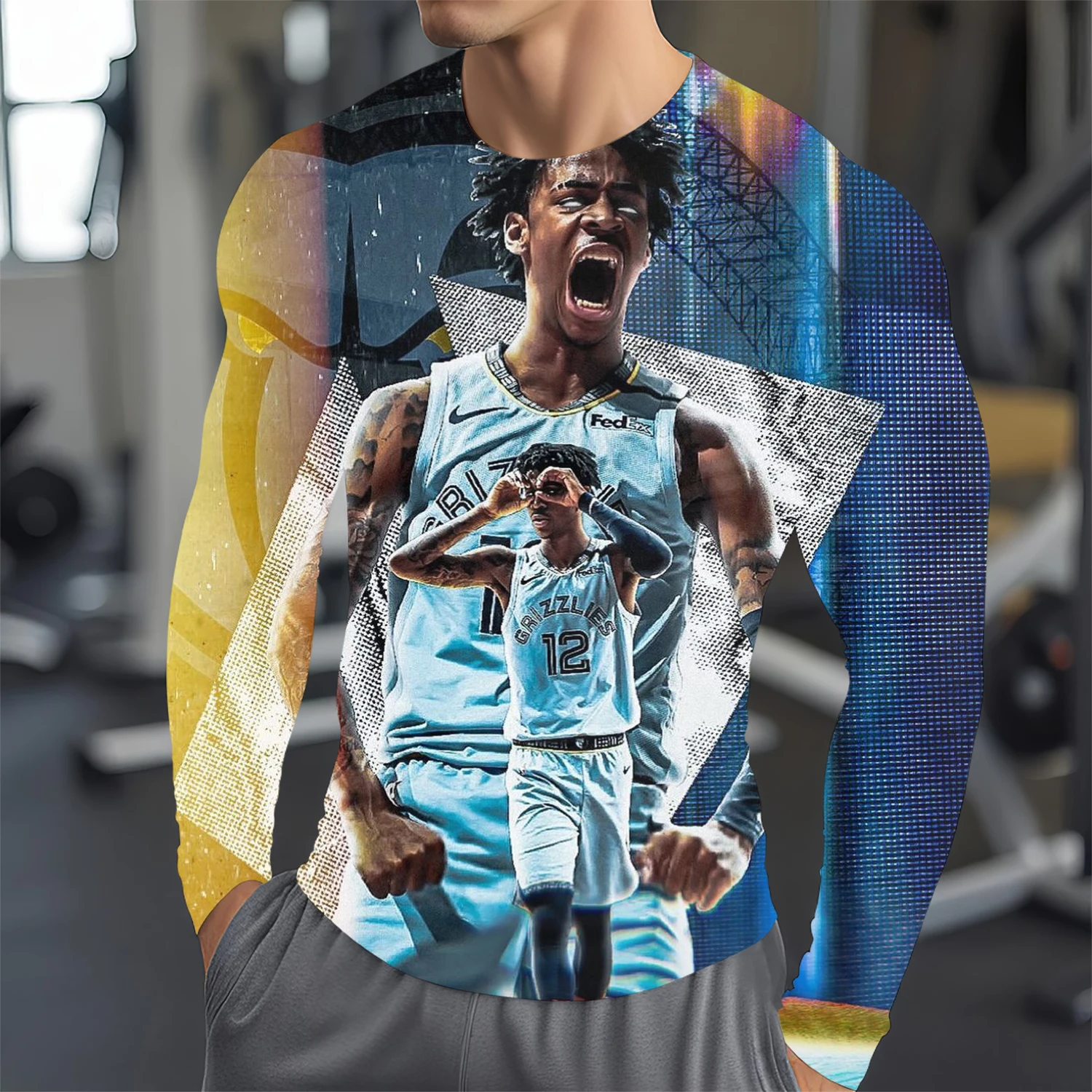 Футболка С Длинными Рукавами И 3D-принтом Звезды Модный Спортивный Топ Пуловер