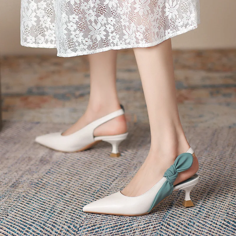 

Туфли-лодочки женские с бантом, пикантные Модные Босоножки на каблуке с котятами, туфли-лодочки, заостренный носок, мягкие туфли, разные цвета