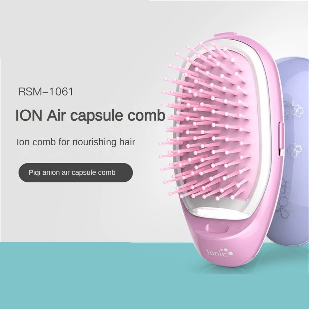 

Electric Hair Comb Electric Smooth Hair Repair Hair Comfortable Portable Makeup Negative Ion Massage Comb Silicone Massage Comb