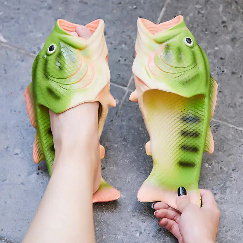 

Flip Flops Fish Popity Sandals Ladies 2021 Designer High Quality Elegant Women's Shoes Short Fuzzy Slippers Lightweight Tennis