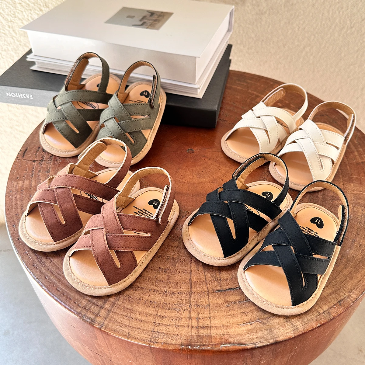 Детские Сандалии Унисекс Дышащая Обувь На Плоском Каблуке Для Первого Шага