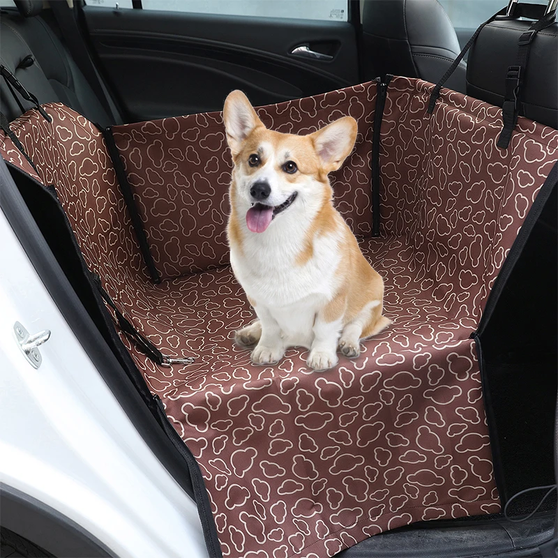 Pet dog car seat cover waterproof pet strap Anti dirt folding rear dog seat car mat Pet strap travel products Dog accessories