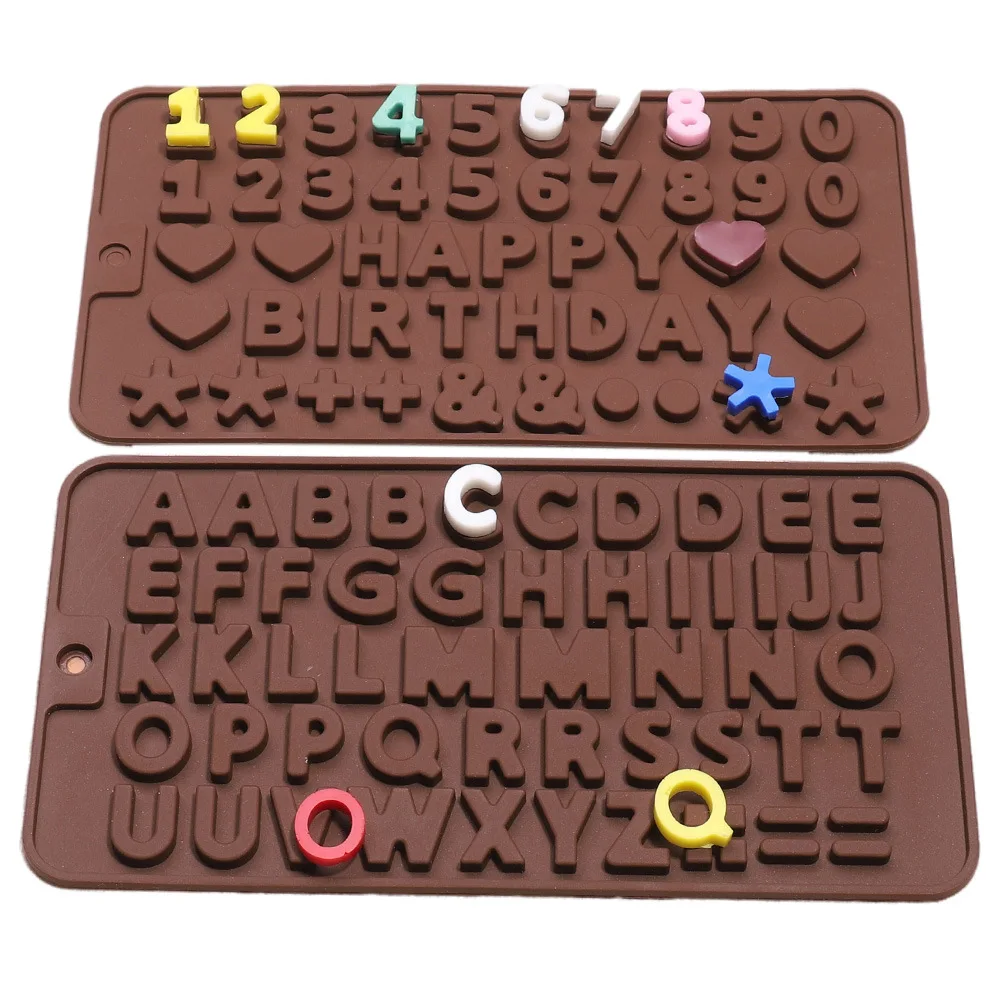 

Силиконовая форма для шоколада «сделай сам», 26 букв, инструменты для выпечки, антипригарная форма для торта, желе и конфет