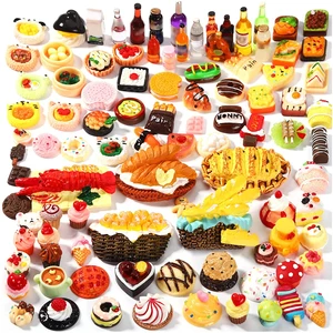 Mini Simulation Food Toys Dollhouse Accessories DIY Mobile Phone Decoration Small Parts Fit Barbies  in Pakistan