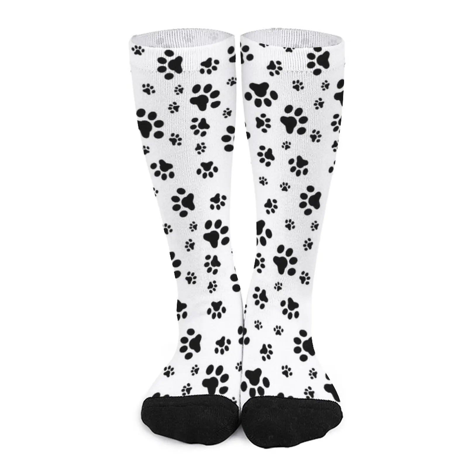 

Носки с узором в виде лап собаки, повседневные чулки для влюбленных животных, Осенние нескользящие носки для женщин и мужчин, мягкие дизайнерские носки для альпинизма
