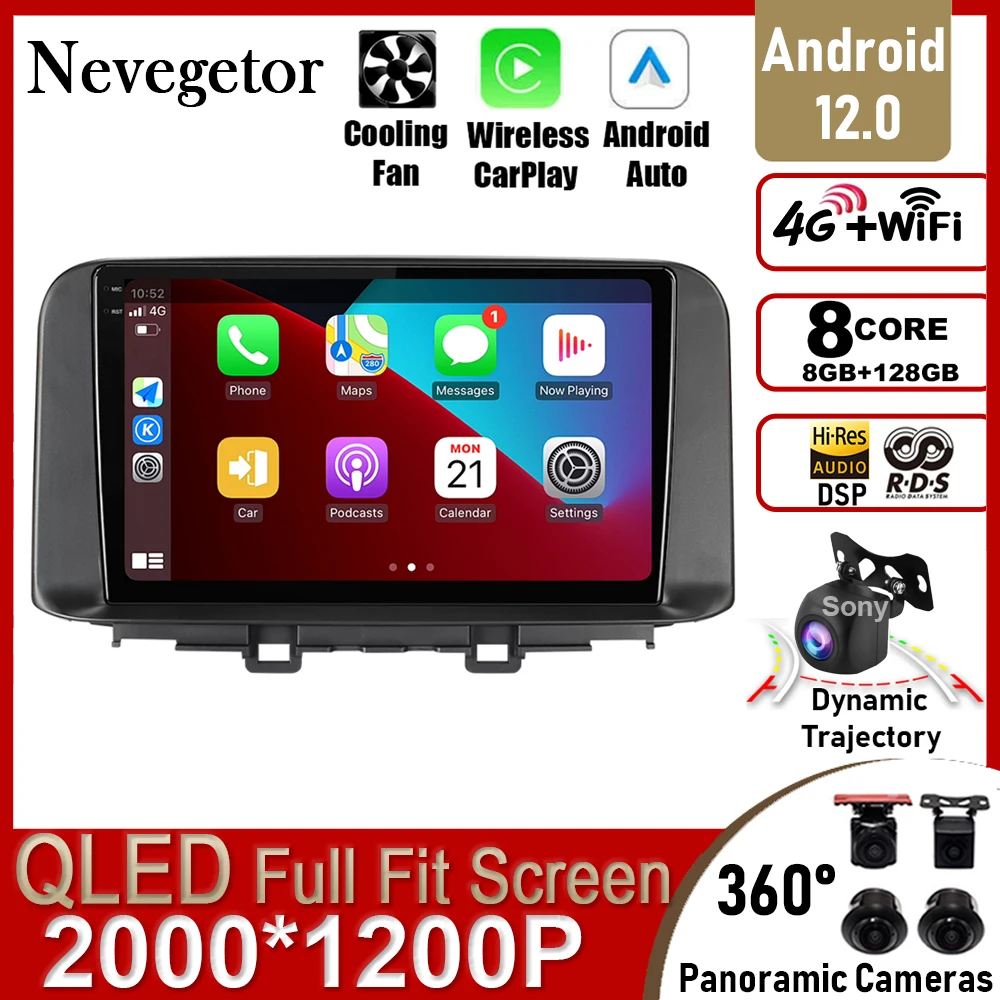 

Android 11 For Hyundai Encino Kona 2018 2019 Car Radio Multimedia Player GPS Navigation Radio Camera Headunit Screen WIFI