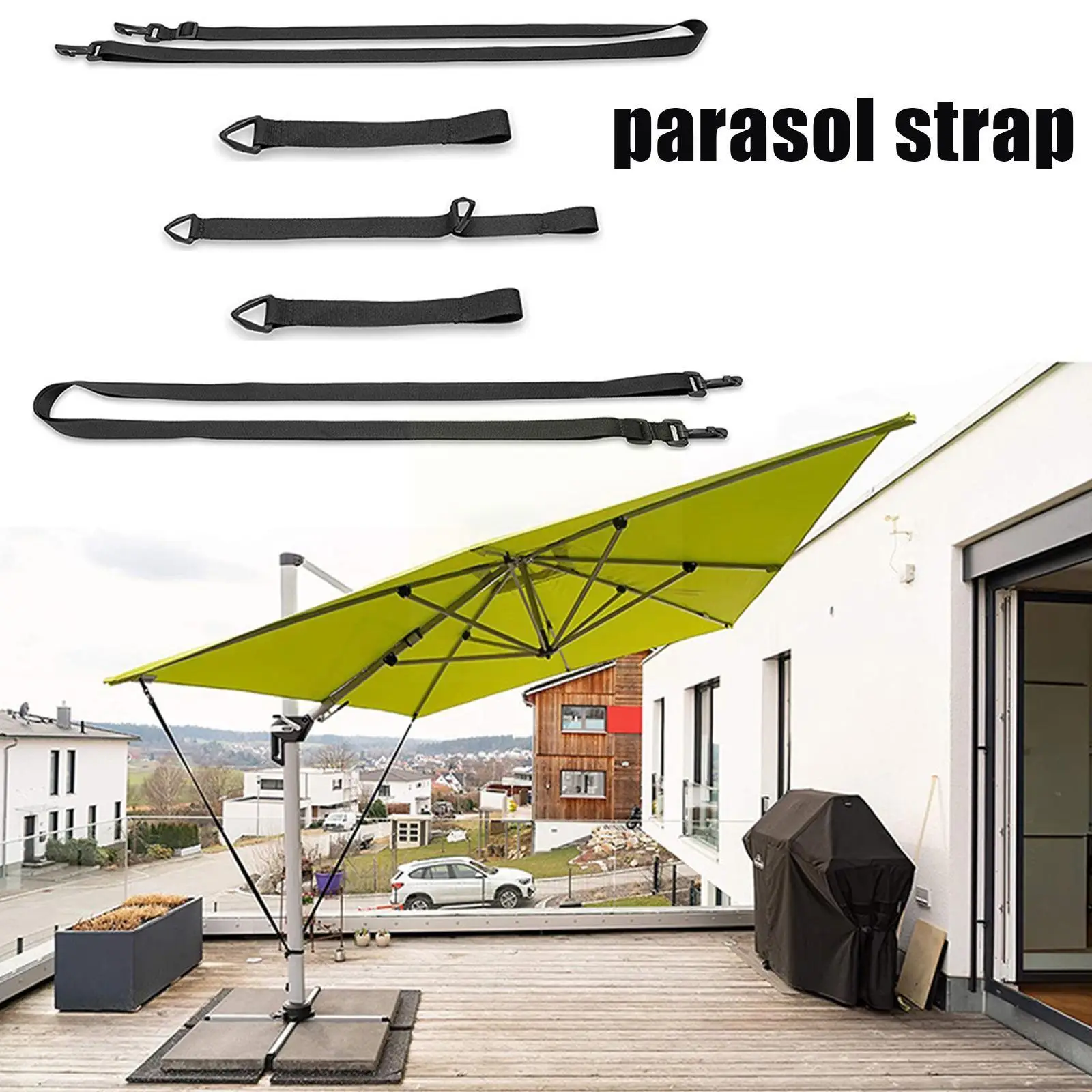 

Wind Protection For Large Cantilever Parasols Weatherproof Wind Lock For Garden Umbrella Weatherproof Fixed Strap For Paras W9B6